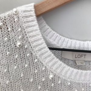 LOFT - White Pearl Sweater (L)